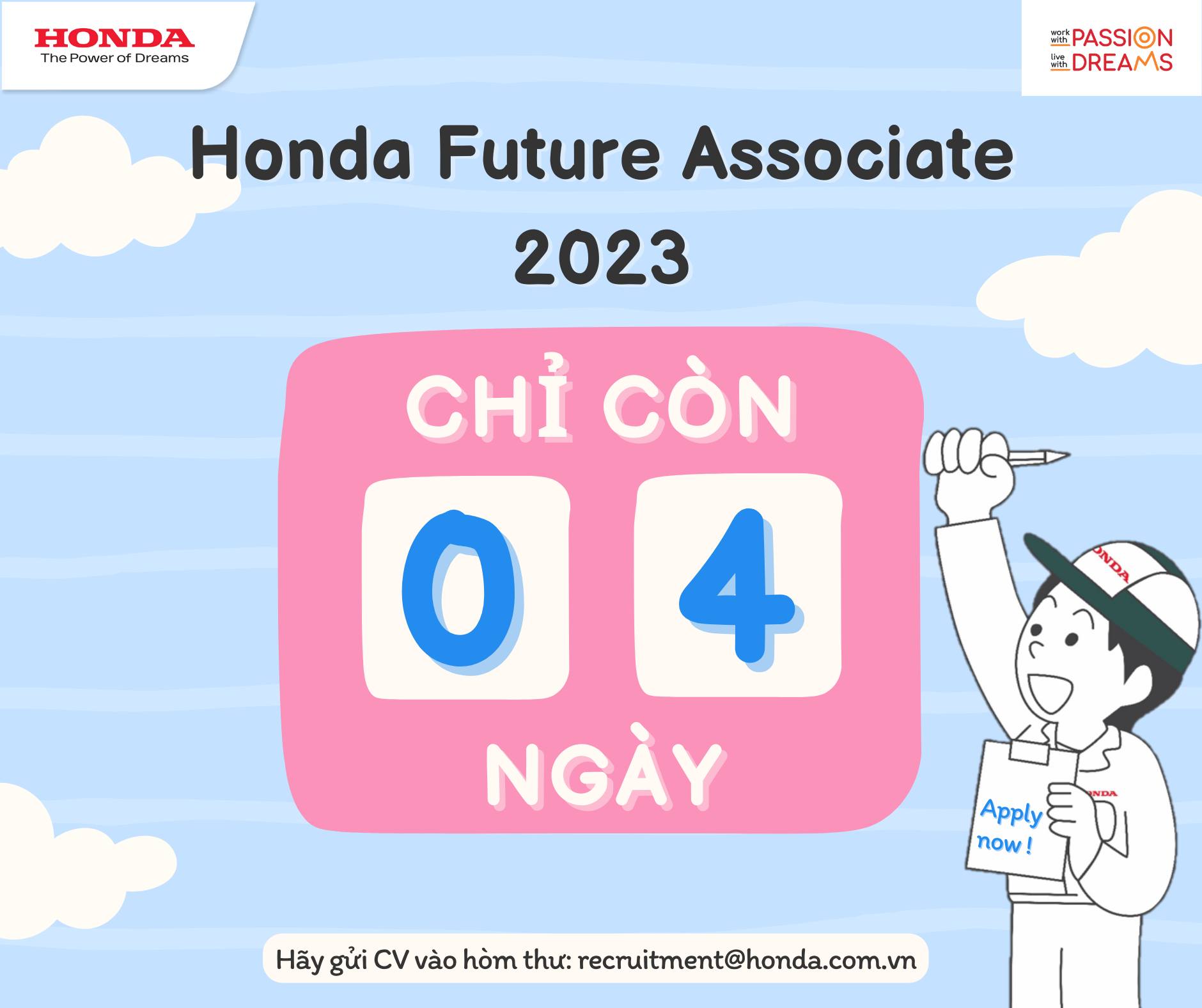 Honda Future Associate Program 2023 – Đếm ngược 04 ngày