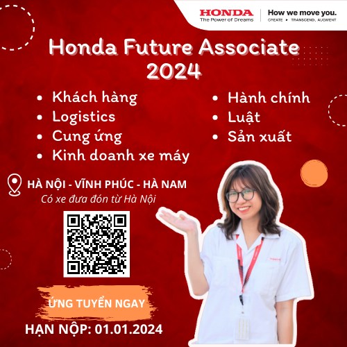 Cơ hội thực tập tại Honda Vietnam 2024