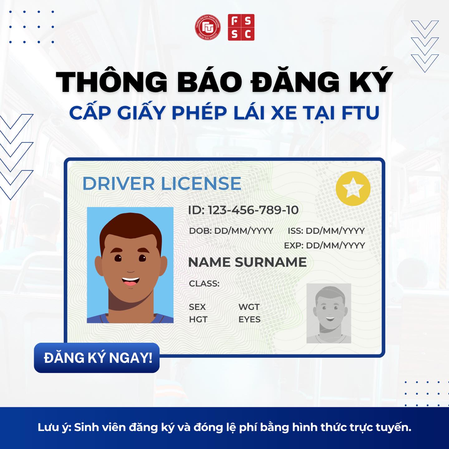 THÔNG BÁO CHƯƠNG TRÌNH ĐĂNG KÝ CẤP GIẤY PHÉP LÁI XE TỪ THÁNG 8/2025